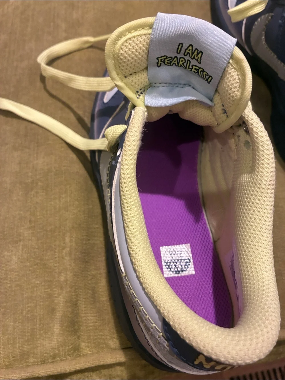Nike Dink Low Kids Navy, White & Yellow Low-Top Sneakers with Purple Inners